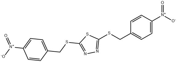 2,5-双-(4-硝基-苄基硫基)-[1,3,4]噻二唑 结构式