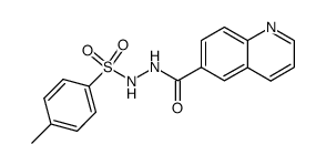 6-喹啉羧酸-2-[(4-甲基苯基)磺酰基]酰肼 结构式