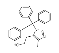 2-(5-甲基-3-三苯甲基咪唑-4-基)乙醇 结构式