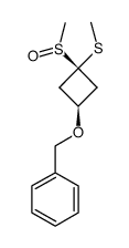 Benzene, [[[3-(methylsulfinyl)-3-(methylthio)cyclobutyl]oxy]methyl]-, cis- (9CI) 结构式