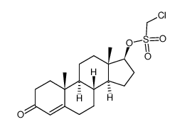 Androst-4-en-3-one, 17-[[(chloromethyl)sulfonyl]oxy]-, (17β)- (9CI) 结构式