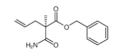(2R)-2-(氨基甲酰基)-2-甲基-4-戊烯酸苄酯 结构式