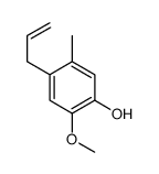 2-甲氧基-5-甲基-4-(2-丙烯-1-基)苯酚 结构式