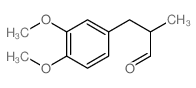 3-(3,4-二甲氧基苯基)-2-甲基丙醛 结构式