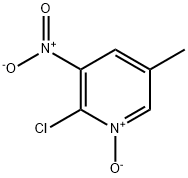 2-氯-5-甲基-3-硝基吡啶1-氧化物 结构式