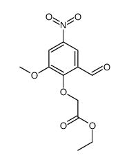 Acetic acid, 2-(2-formyl-6-methoxy-4-nitrophenoxy)-, ethyl ester 结构式