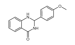 (+/-)-2,3-dihydro-2-(4-methoxyphenyl)-4(1H)-quinazolinone 结构式
