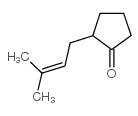 2-(3-甲基丁-2-烯基)环戊烷-1-酮 结构式