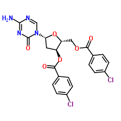 3',5'-二对氯苯甲酰氧基-2-脱氧-5-氮杂胞苷 结构式