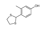 4-(1,3-二硫戊环-2-基)-3-甲基苯酚 结构式