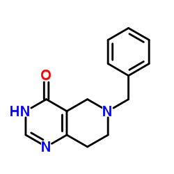 6-苄基-5,6,7,8-四氢吡啶并[4,3-d]嘧啶-4(3H)-酮 结构式