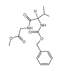N-苄氧羰基-(2R)-缬氨酰甘氨酸甲酯 结构式