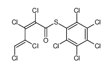 (Z,Z)-2,3,4,5-四氯-2,4-戊二烯硫代酸-S-(五氯苯基)酯 结构式