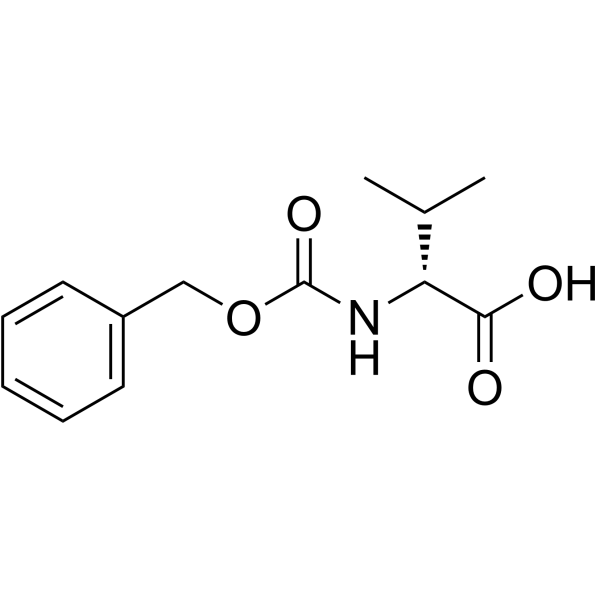 N-苄氧羰基-D-缬氨酸 结构式