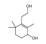 3-(2-羟乙基)-2,4,4-三甲基环己-2-烯-1-醇 结构式