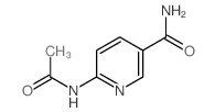 6-乙酰氨基吡啶-3-甲酰胺 结构式