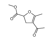 4-乙酰基-5-甲基-2,3-二氢呋喃-2-羧酸甲酯 结构式
