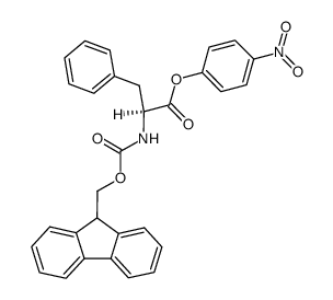 N-[(9H-芴-9-基甲氧基)羰基]-L-苯丙氨酸-4-硝基苯酯 结构式