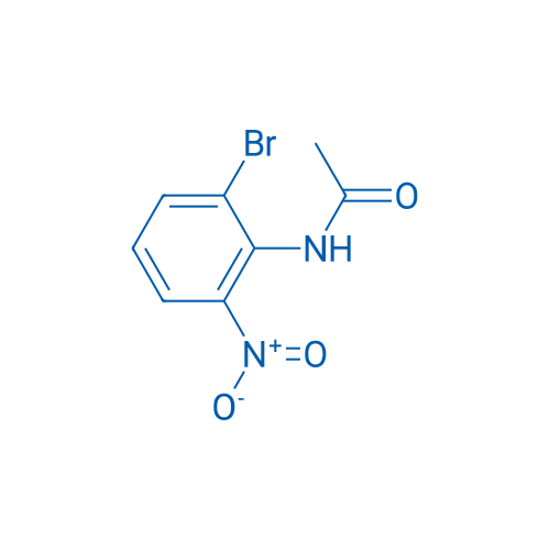 N-(2-溴-6-硝基-苯基)-乙酰胺 结构式