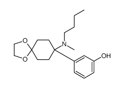 3-[8-(丁基甲基氨基)-1,4-二氧杂螺[4.5]癸-8-基]苯酚 结构式