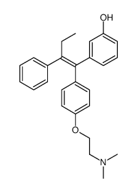 3-{(Z)-1-[4-(2-二甲基氨基乙氧基)苯基]-2-苯基丁-1-烯基}苯酚 结构式
