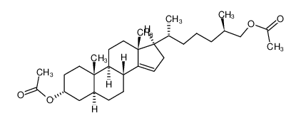 (25R)-5α-胆甾-14-烯-3α,26-二醇 3α,26-二乙酸酯 结构式