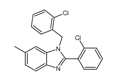 1-(2-氯苄基)-2-(2-氯苯基)-6-甲基-1H-苯并咪唑 结构式