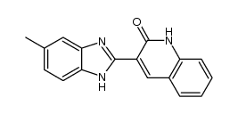 3-(5-甲基-1H-苯并[d]咪唑-2-基)喹啉-2(1H)-酮 结构式