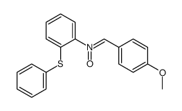 N-[(4-甲氧基苯基)亚甲基]-2-(苯硫基)苯胺 N-氧化物 结构式