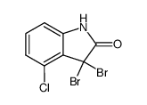 3,3-二溴-4-氯吲哚啉-2-酮 结构式