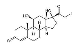 11β,17α-二羟基-21-碘孕甾-4-烯-3,20-二酮 结构式