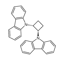 9,9'-[(1R,2R)-环丁烷-1,2-二基]双(9H-咔唑)（反式） 结构式