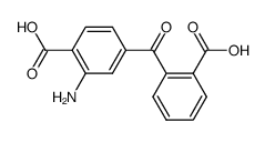 2-氨基-4-(2-羧基苯甲酰基)苯甲酸 结构式