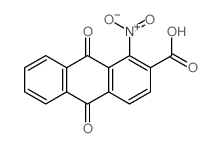 1-硝基-2-羧酸蒽醌 结构式