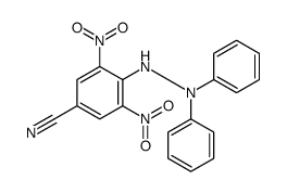 4-(2,2-二苯基肼基)-3,5-二硝基苯甲腈 结构式