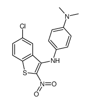 1-N-(5-氯-2-硝基-1-苯并噻吩-3-基)-4-N,4-N-二甲基苯-1,4-二胺 结构式