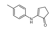 2-(4-甲基苯胺基)环戊-2-烯-1-酮 结构式