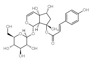 8-对-香豆酰哈巴苷 结构式