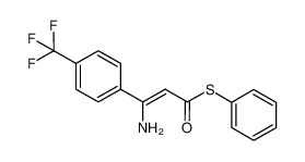 (Z)-S-苯基-3-氨基-3-(4-三氟甲基苯基)丙-2-烯硫代酸酯 结构式