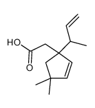2-(1-(丁-3-烯-2-基)-4,4-二甲基环戊-2-烯-1-基)乙酸 结构式