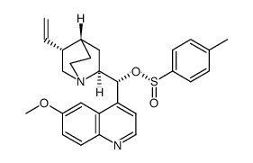 Cinchonan-9-ol, 6'-methoxy-, 9-[[S(R)]-4-methylbenzenesulfinate], (8α,9R)- 结构式