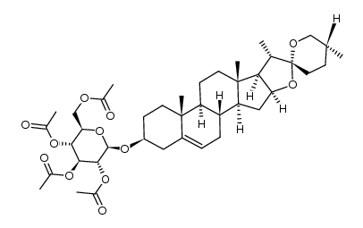 β-D-Glucopyranoside, (3β,25R)-spirost-5-en-3-yl, 2,3,4,6-tetraacetate 结构式