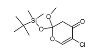 5-氯-2-甲氧基-2-叔丁基二甲基硅氧基-2,3-二氢吡喃-4-酮 结构式