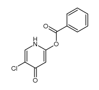 2-苯甲酰氧基-5-氯-4(1H)-吡啶酮 结构式
