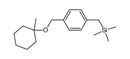 Benzene, 1-[[(1-methylcyclohexyl)oxy]methyl]-4-[(trimethylsilyl)methyl]- 结构式