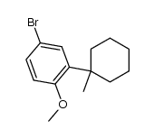4-溴-2-(1-甲基环己基)苯甲醚 结构式