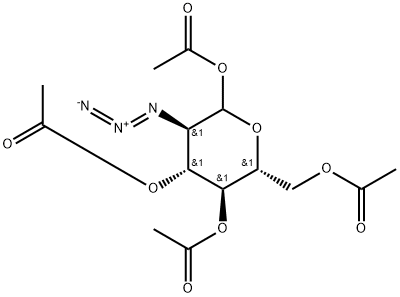 2-叠氮-2-脱氧-1,3,4,5-四乙酰基-葡萄糖 结构式