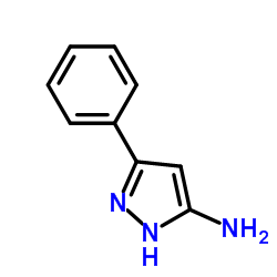 3-氨基-5-苯基吡唑 结构式