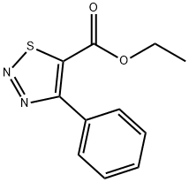 4-苯基-1,2,3-噻重氮-5-羧酸乙酯 结构式