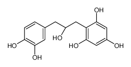 2-[(2S)-3-(3,4-二羟基苯基)-2-羟丙基]苯-1,3,5-三酚 结构式